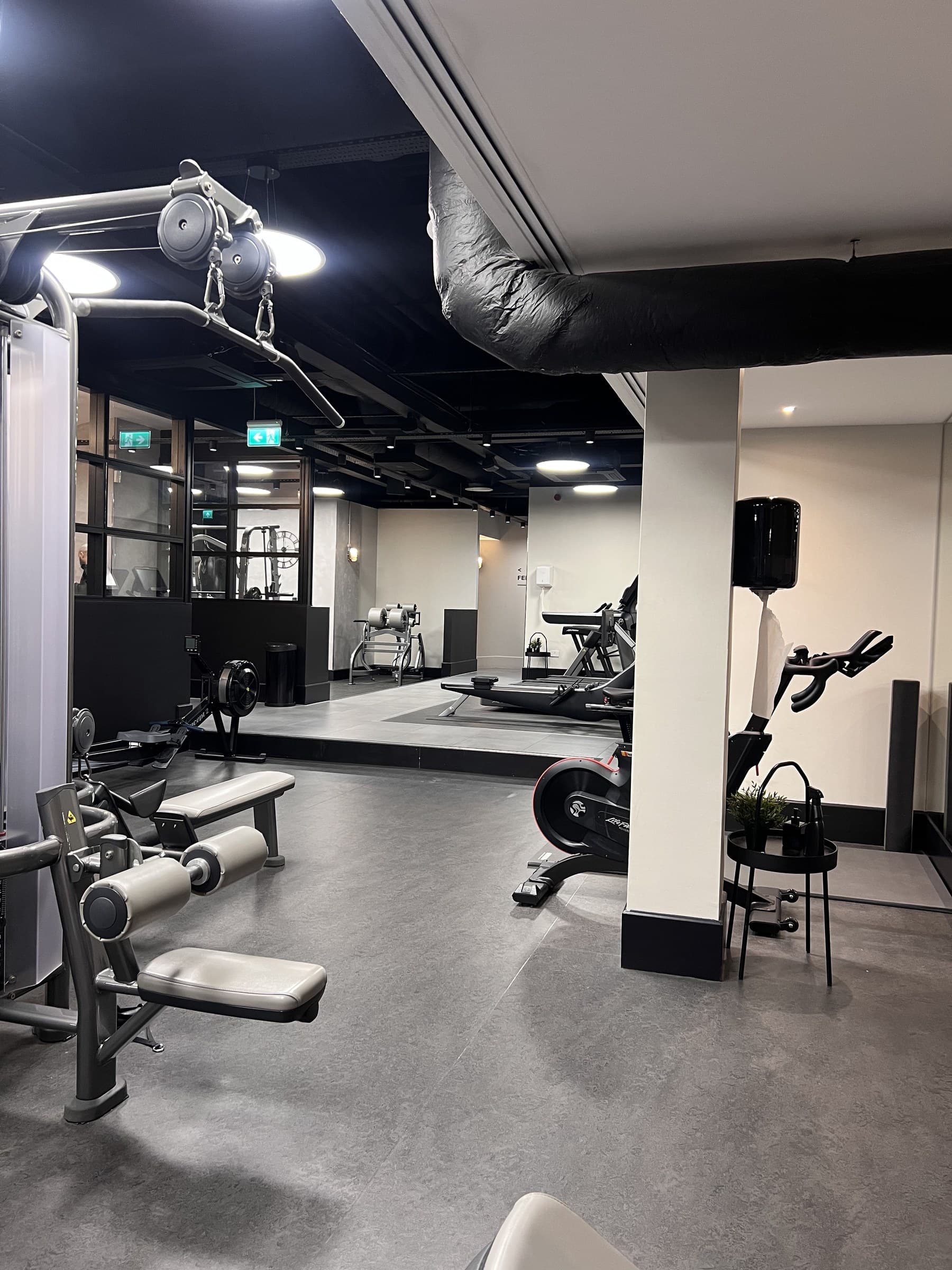 Training floor looking through to an adjoining studio